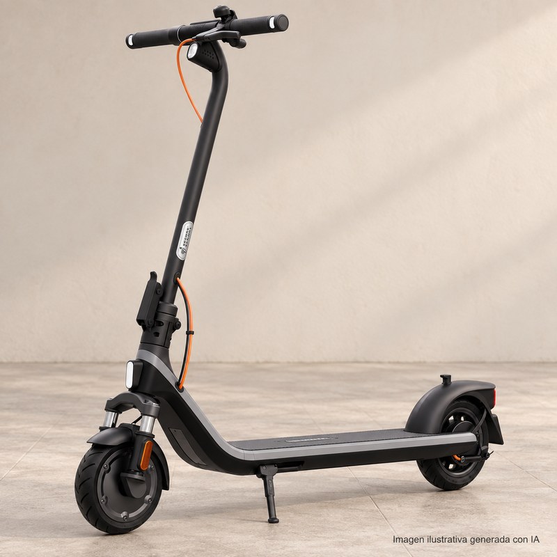 Ilustración generada con IA de Segway E2 Plus E II; apariencia aproximada.