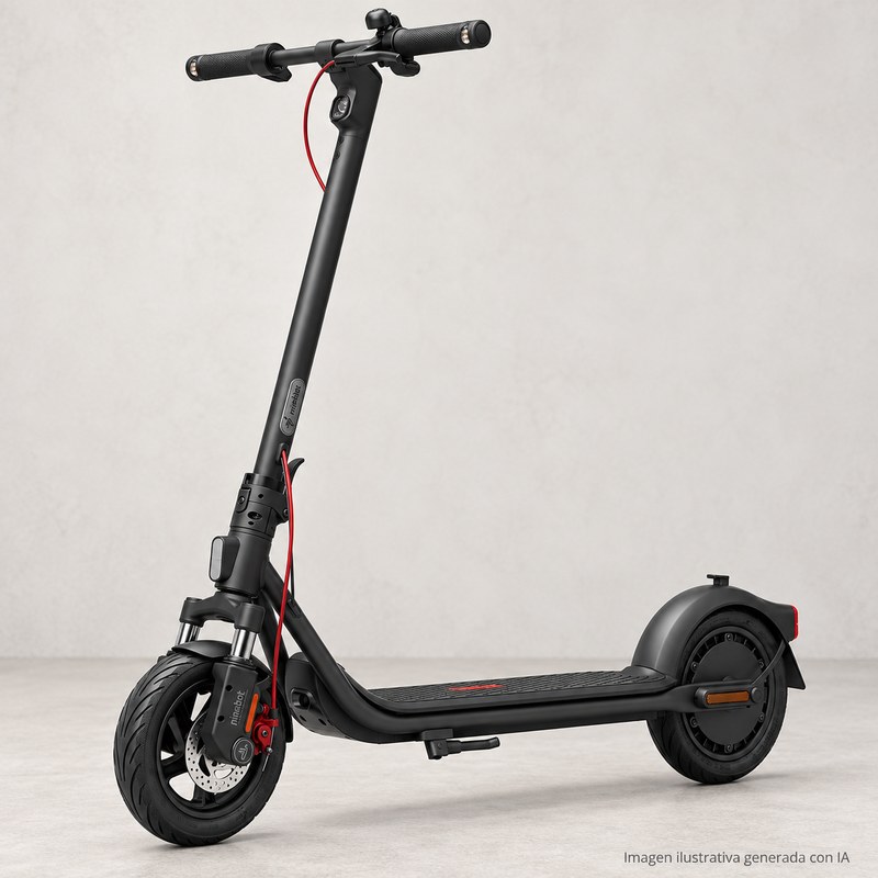 Ilustración generada con IA de Segway F2 Pro E II; apariencia aproximada.